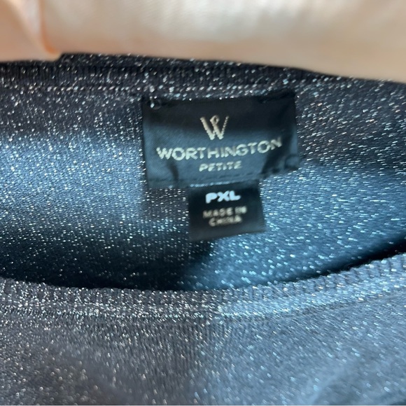 NWOT worthingtson slate gray sparkle sweater. Size PXL - Picture 5 of 5